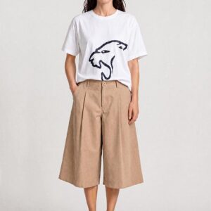 Bermuda cotone color beige