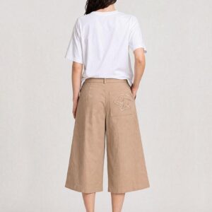 Bermuda cotone color beige
