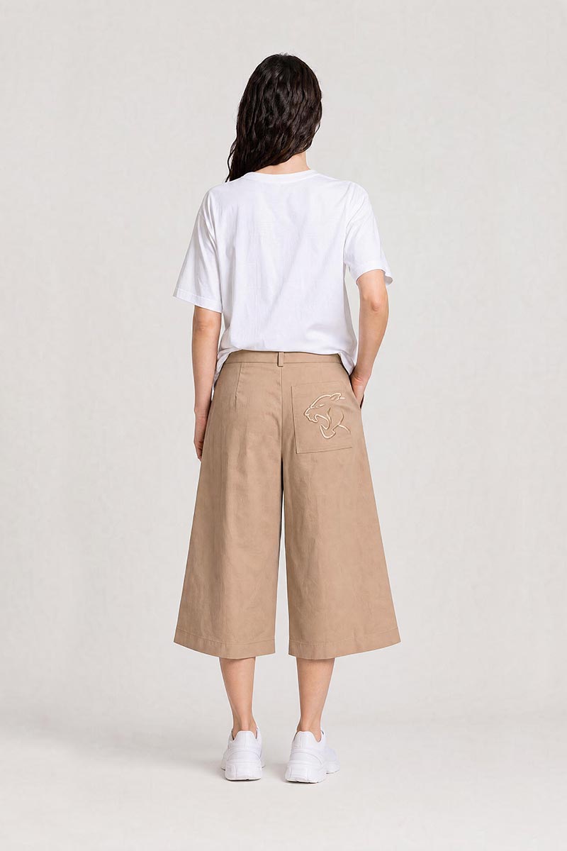 Bermuda cotone color beige