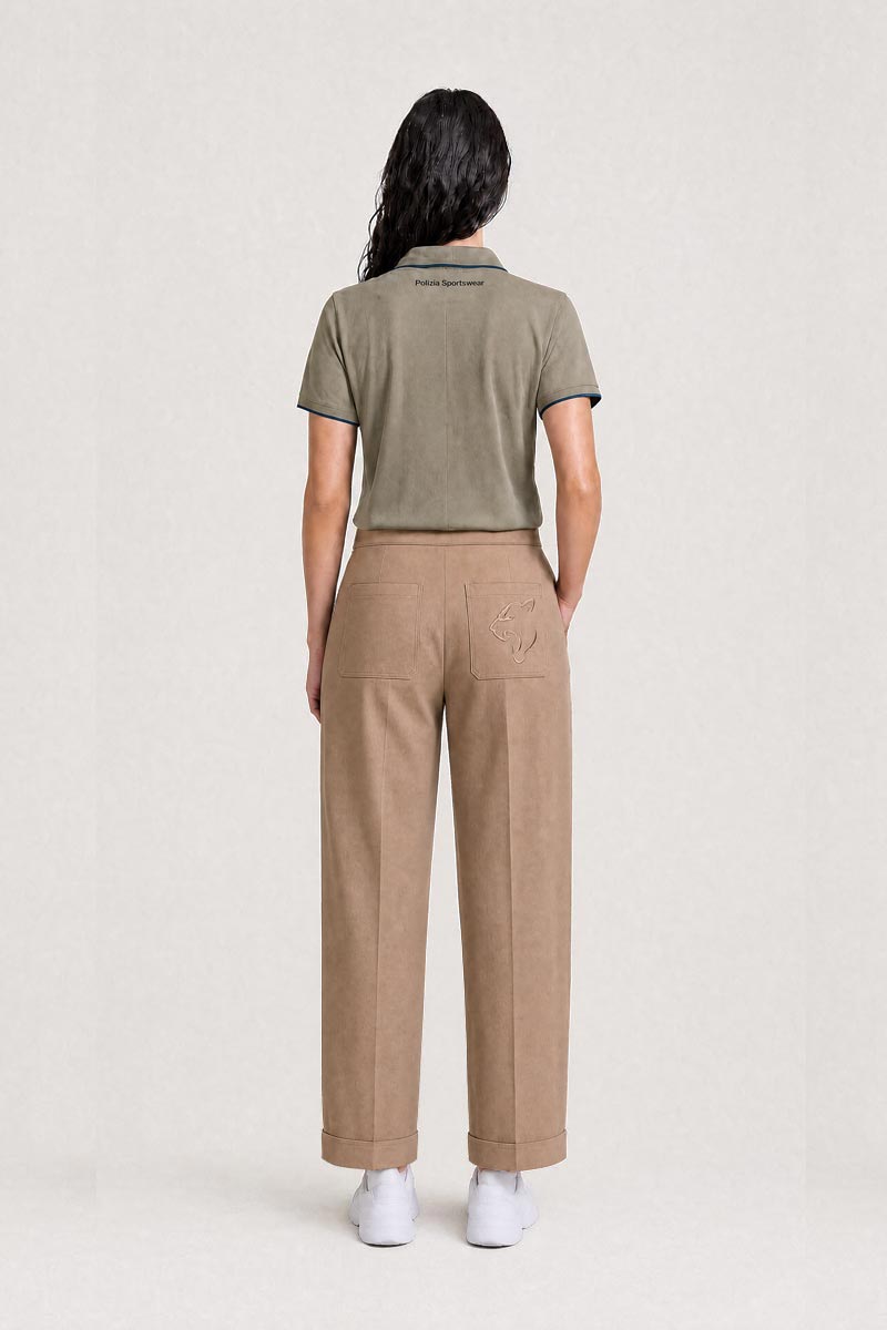 Pantalone Balloon 5 tasche cotone color beige